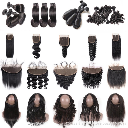 Bundles virgin hair with frontals,virgin hair bundles with lace closure,360 mink human hair bundles with hd lace frontal closure